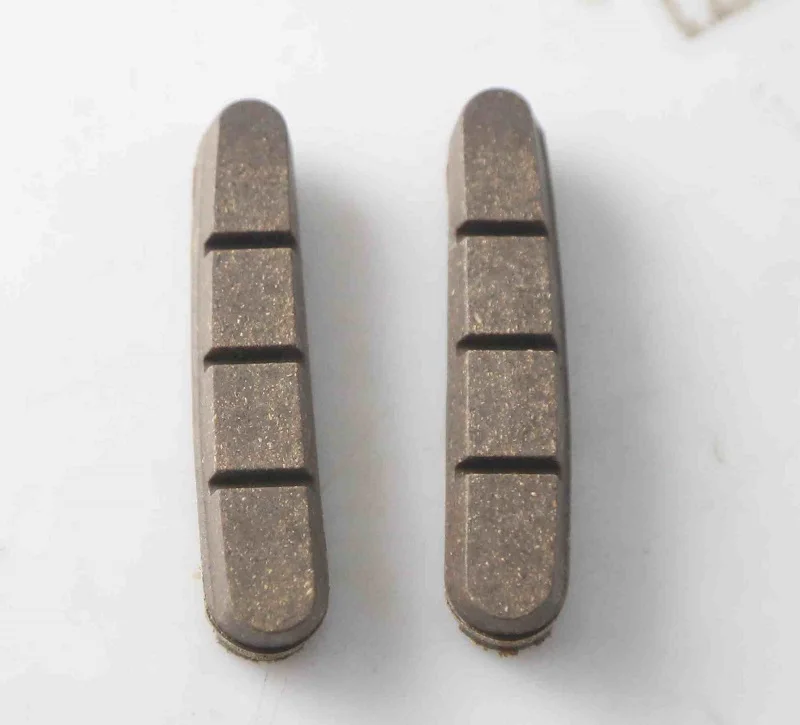 1 Pair Brown Brake Pads Replacement For Carbon Road Bike Rim Cork Wood