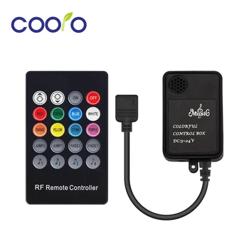 

DC 5~24V Music LED Controller RF Sound Induction Remote Controllers for 5050 RGB Led Strips lights New Version