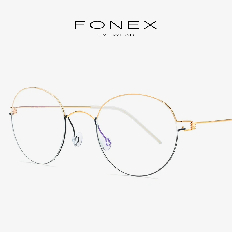 

Titanium Alloy Eyeglasses Frame Men 2019 Women Brand Designer Prescription Optical Glasses Myopia Korea Screwless Eyewear 98621