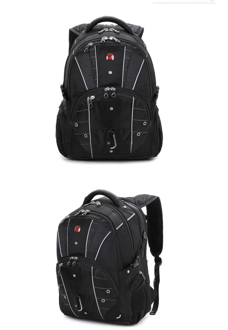 Швейцарский водонепроницаемый мультифункциональная USB зарядка порт рюкзак 5 межслойный Противоугонный замок дорожная сумка Школьный рюкзак 1" рюкзак для ноутбука