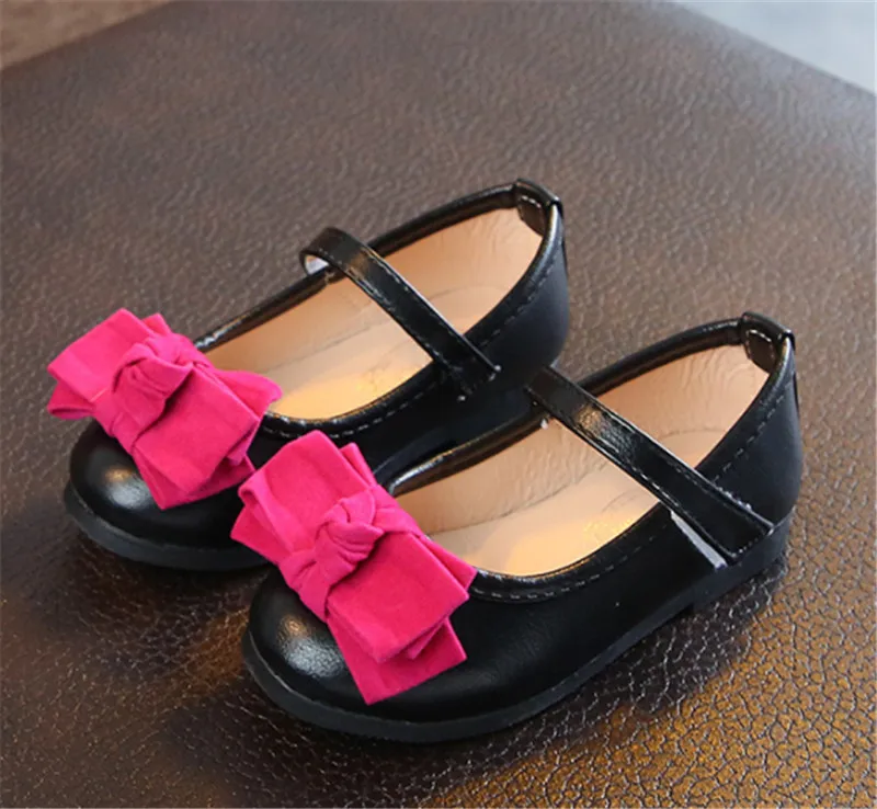 Xinfstreet обувь для девочек Кожа Милый Бант маленькие дети обувь для девочек детская дизайнерская принцесса обувь для девочек размер 21-36