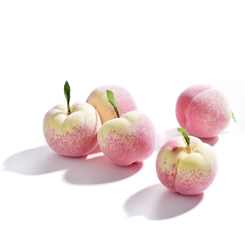 

1 Pc Decorative Artificial Fruit Peach Fruits Fake Peaches Cognitive Teaching Aids Fruit EVA Plastic Store Shop Display Props