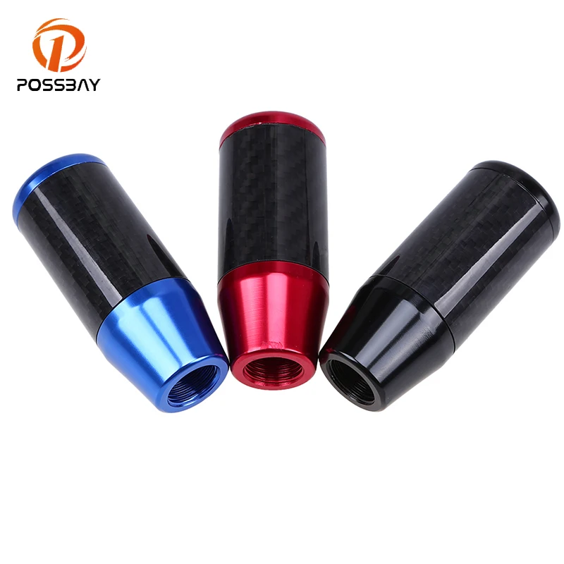 POSSBAY Car Gear Knob Universal 9cm Length Aluminum Gear Shift Knobs