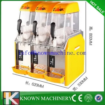 

Commercial Slush machine 12L*3 Snow melting machine Three Tank Ice Slusher Cold drink dispenser Smoothies granita machine