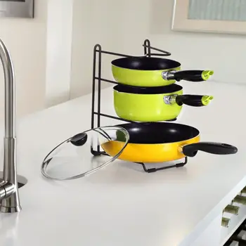 

New Stainless Steel Multi-functional Kitchen Storage Shelf Multiple Layers Thickened Pan Dishes Rack Saving Cabinet Holders
