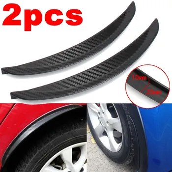 

2pcs 24.5cm Universal Car Carbon Fiber Fender Flares Mud Flaps Splash Guards Arch Wheel Eyebrow Lip For Car Truck SUV
