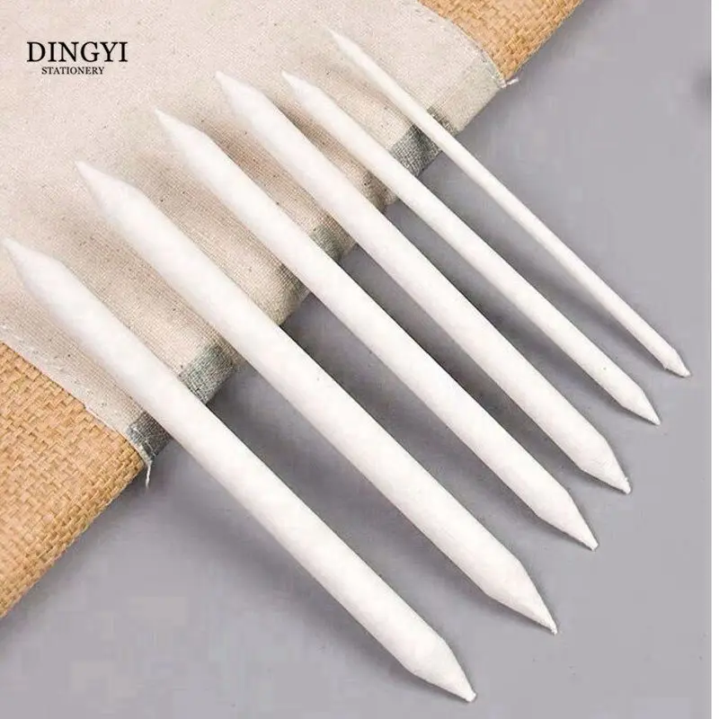 

6pcs Blending Smudge Tortillon Stump Sketch Rice Paper Brush 6 Sizes Painting Pen Art Drawing Tool for School Office