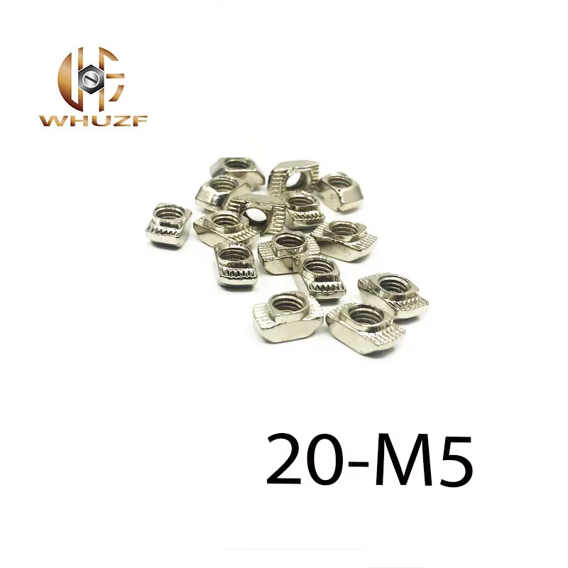 50PCS 20 m5 M5 T nut Hammer Head Fasten Nut M5 Connector Nickel Plated