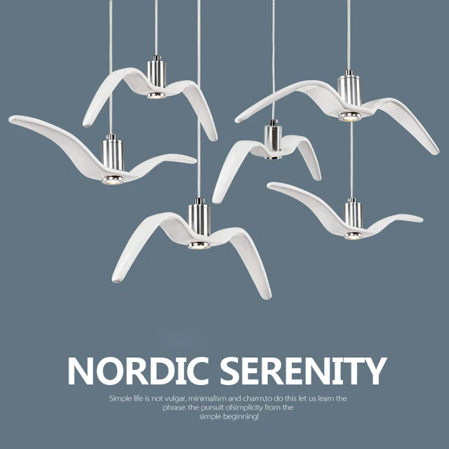 Moderne diy fly vogel hanglamp licht 3 w led wit schorsing ... Moderne diy fly vogel hanglamp licht 3 w led wit schorsing ...