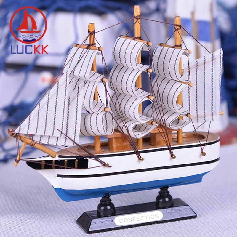 LUCKK 16 см деревянный корабль ручной работы Скандинавское украшение для интерьера