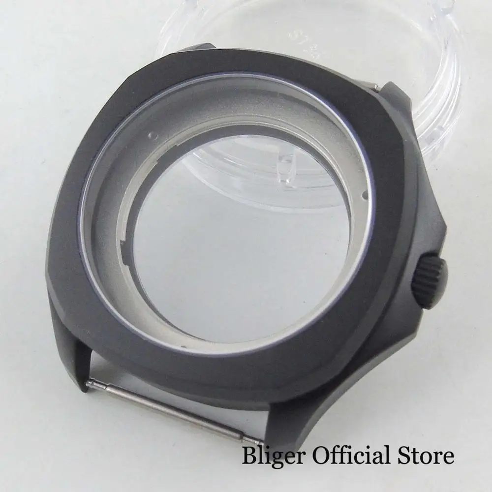 black-pvd-coated-watch-case-with-sapphire-glass-fit-for-automatic-movement-watch-parts