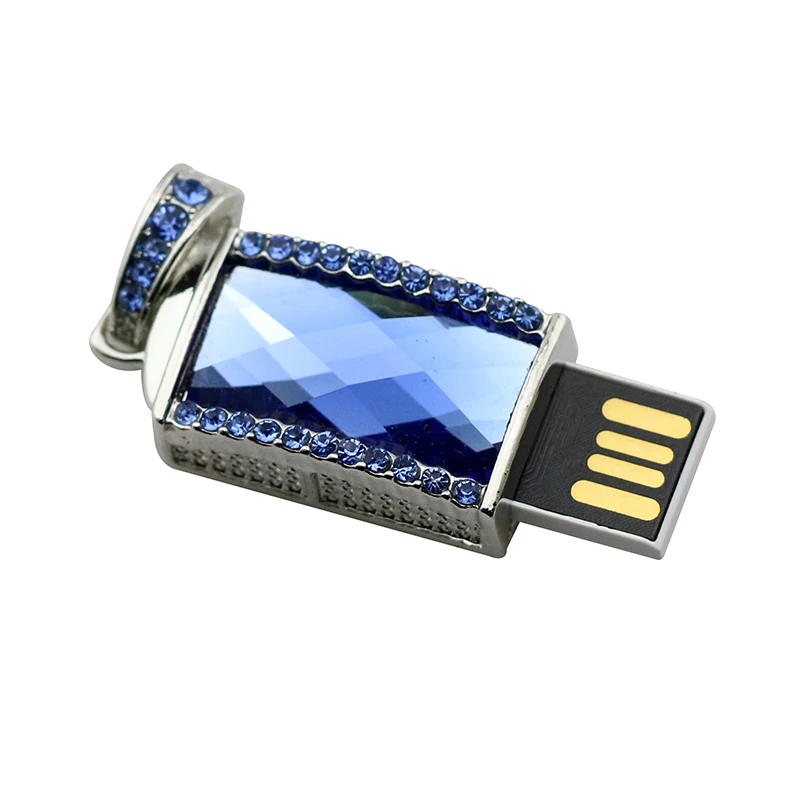 Real Capacity USB 2.0 Flash Drive 128GB Pen Drive Pendrive Cute Crystal Gemstone Style 8GB 16GB 32GB 64GB Memory Stick