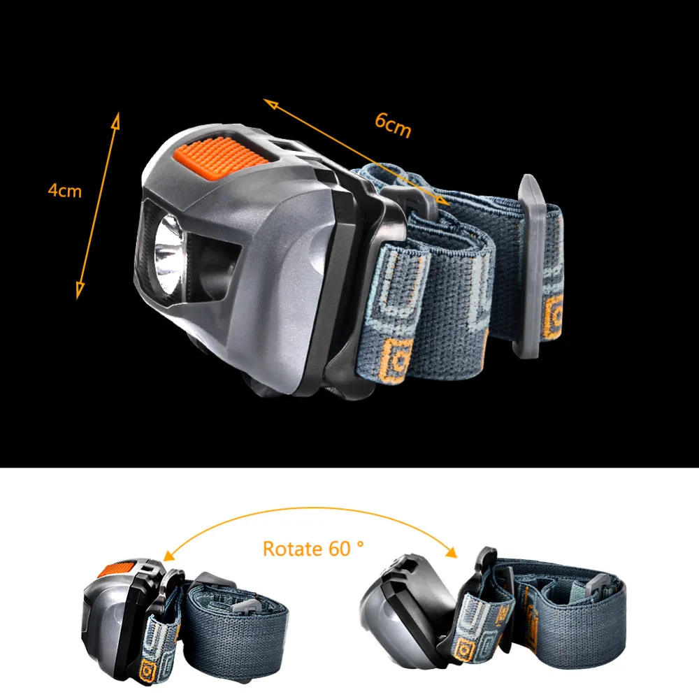 R3+ 2 светодиодный 4 режима светодиодный мини-налобный светильник портативный Головной фонарь наружный Головной фонарь для охоты и велоспорта красный светильник AAA батарея