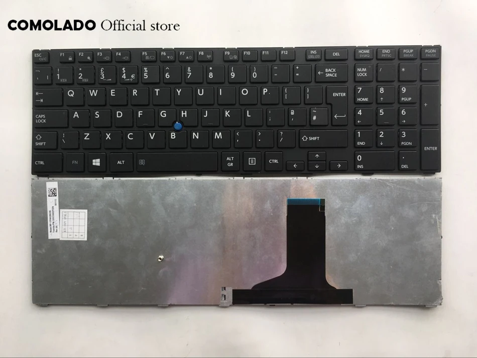 UK Keyboard For Toshiba Satellite Pro A50-A W50-A bLack laptop keyboard UK layout