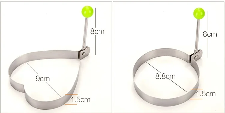 5 шт./компл. яйцо пресс-форм Нержавеющая сталь форма для обжаривание яиц инструменты omelett завтрак яйцо кольцо производитель пресс-форм «любящее сердце» Кухня инструмент