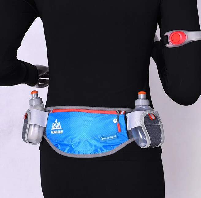 AONIJIE Running Hydration Belt Reflective Running Water Belt Fanny Pack Men Women Waist Packs With 2 Bottle 250ML