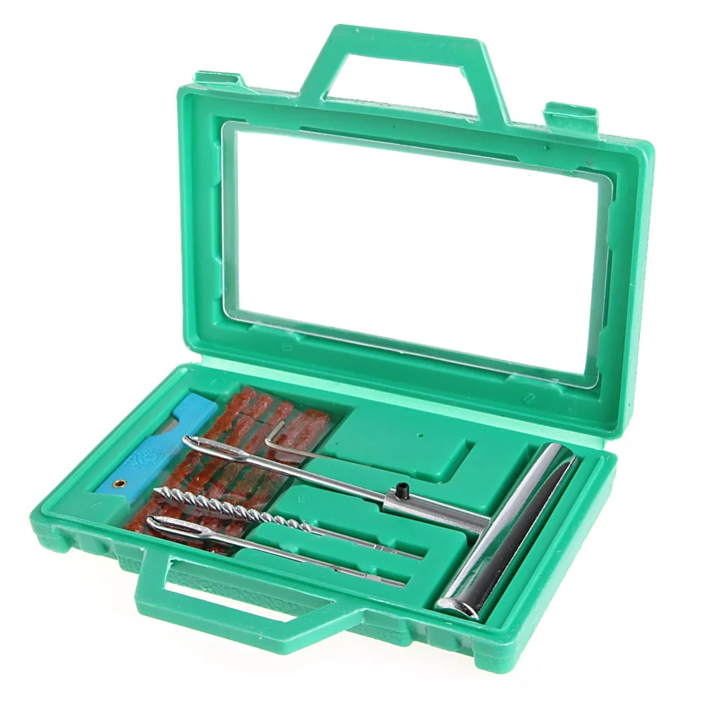 

Car Truck Wheel Tire Repair Steel Tool Kit Puncture Plug Patch Mending Tool Set 10166