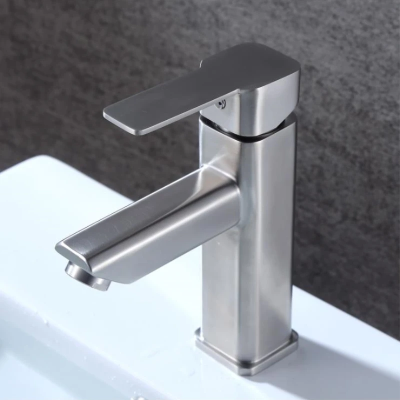 

1pc Hot Cold Mixer Tap Crane Basin Faucet Brushed Nickel Torneiras Bathroom Sink Faucet Single Handle Hole Faucet Basin Taps