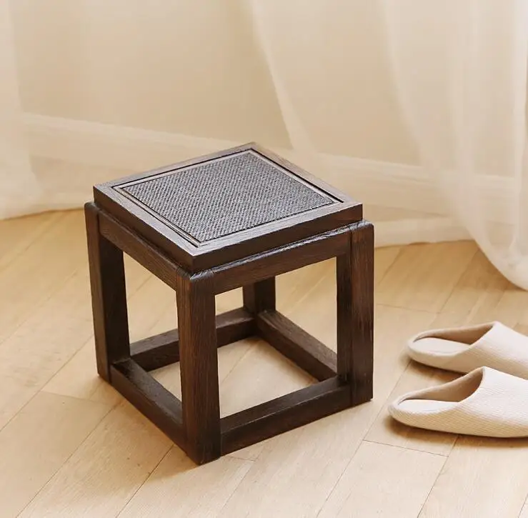 Японский антикварный деревянный табурет стул из древесины пауловнии Маленькая китайская традиционная мебель для гостиной портативный низкий стул-подставка дизайн