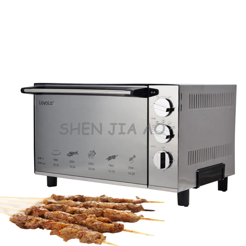 Stainless steel desktop electric oven 23L household small electric cake/pizza baking oven 220V 1PC Stainless steel desktop electric oven 23L household small electric cake/pizza baking oven 220V 1PC