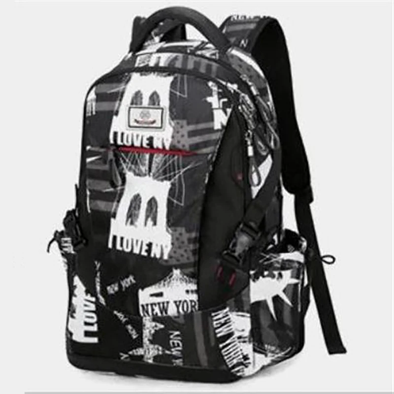 new men's backpack British fashion and leisure college style high quality multi-function large capacity design - Цвет: Small snowflake USB