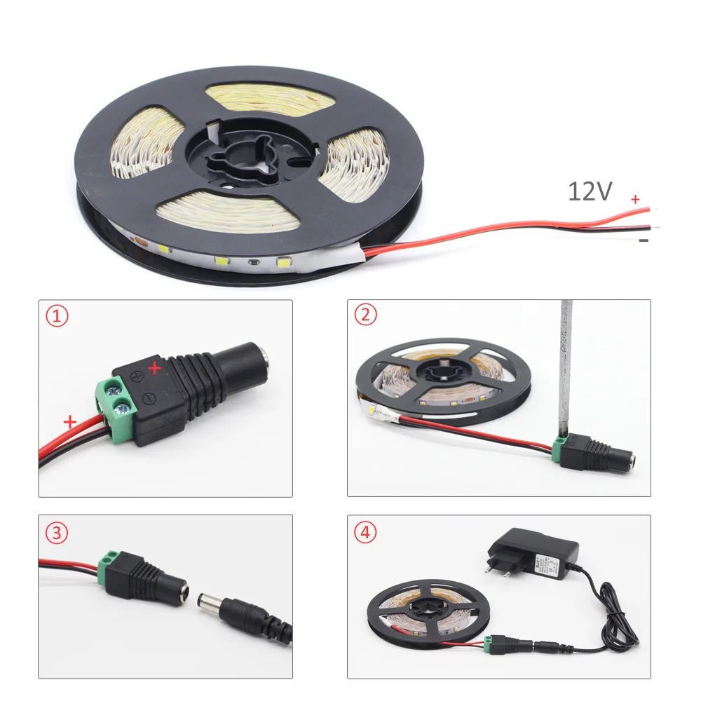 Светодиодная лента 12 V Водонепроницаемая SMD 2835 подсветка телевизора 5 M 10 M Fita Светодиодная лента e световая лента Tira светильник для ПК фона