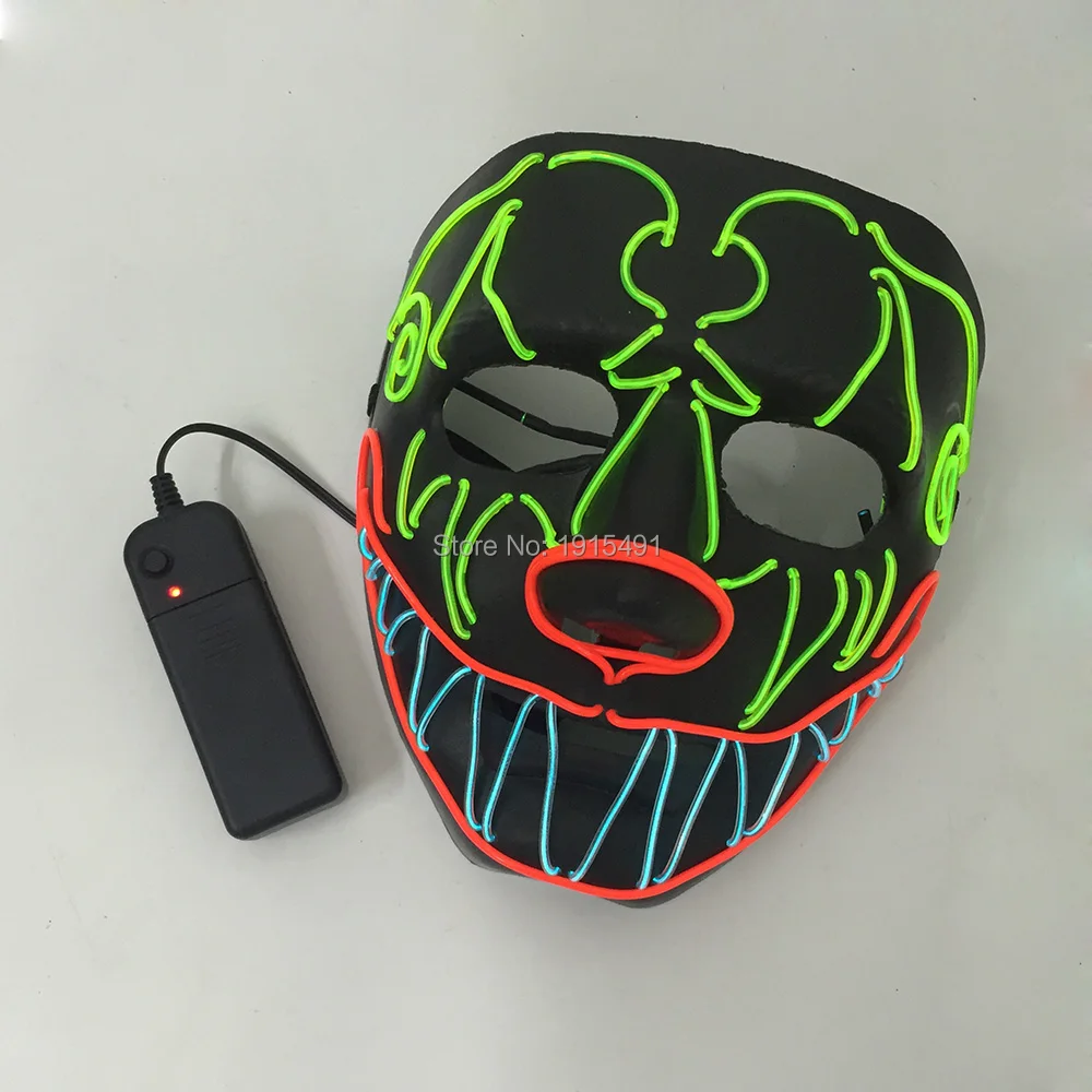 

Led Rope Tube Sparkle Make Up Mask Prom Props Neon Glow Light Bright Ghost Dancing Mask The Walking Dead Film Theme Party Lights