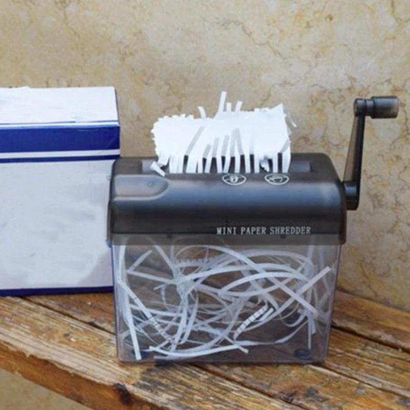 Горячая новинка мини настольный бумажный шредер ручная машина для резки бумаги