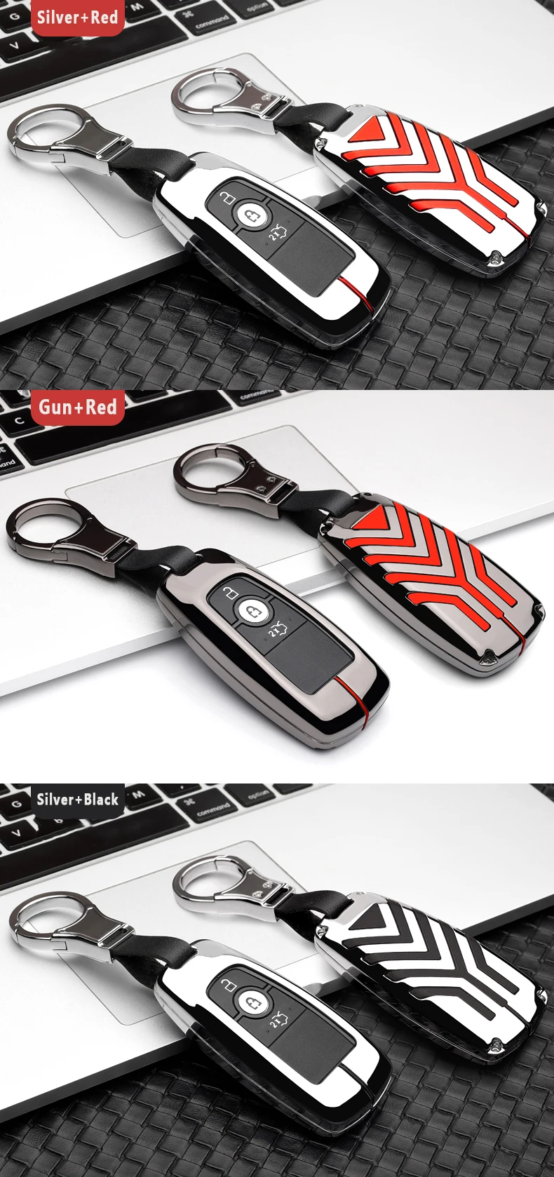 Car styling key case remote control keychain For Ford key cover Focus MK3 MK4 Mondeo galaxy ecosport Kuga ST Automotive products
