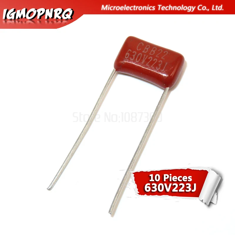 

10PCS 630V223J 22NF Pitch 10MM 223 630V 0.022uF igmopnrq CBB Polypropylene film capacitor new