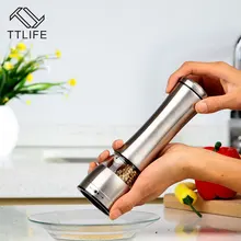 TTLIFE Edelstahl Manuelle Salz Gewürz Pfeffer Kaffeemühle Mühle Tragbare Muller Küche Gewürz Schleifen Werkzeug für Fleisch
