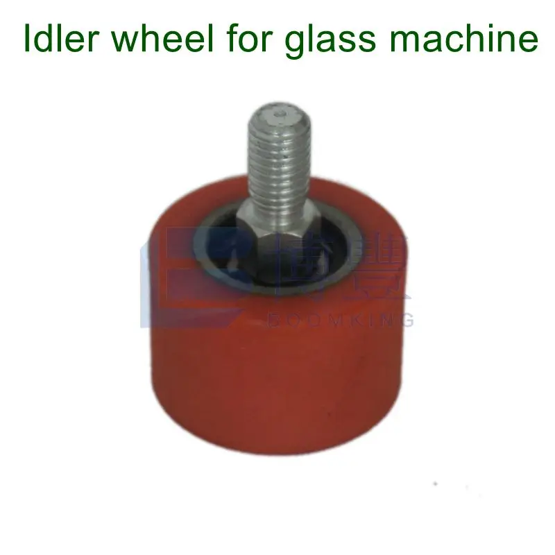 Red Idler Wheel For Glass Double Machine. Rubber Wheels. Power Tool