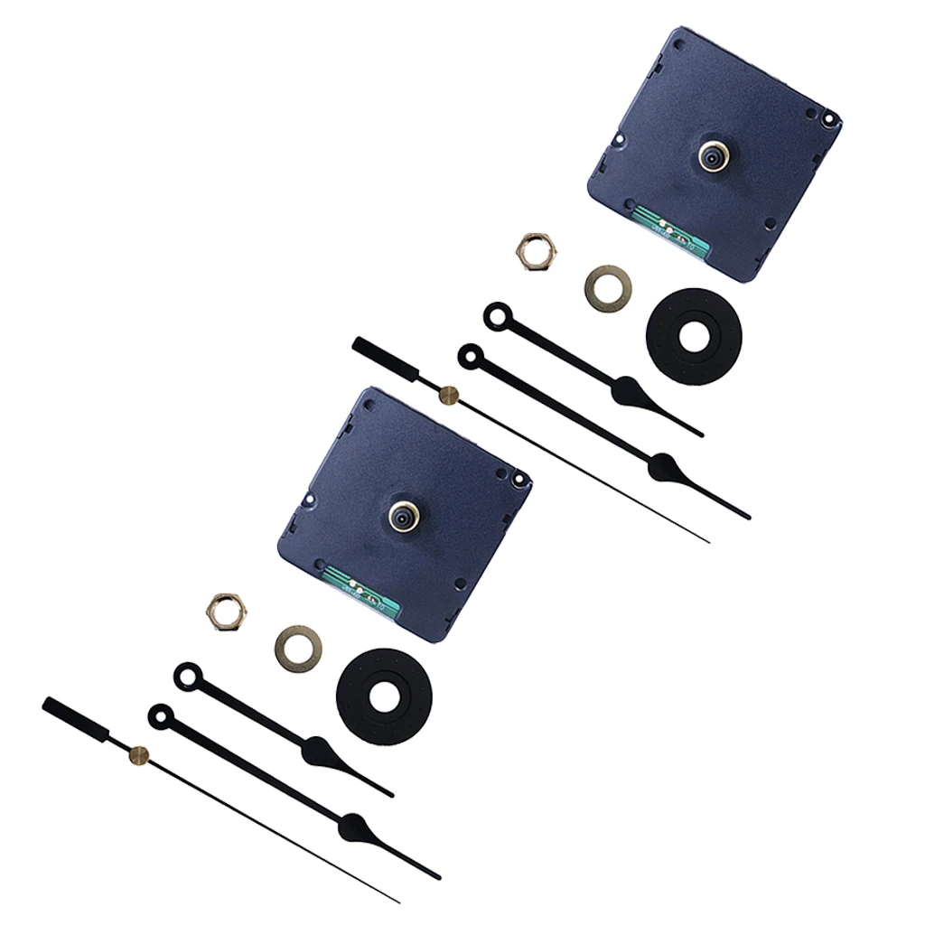 2Pcs HR1688 Axis 14mm Quartz Wall Clock Jump Second Radio Clock Movement DIY