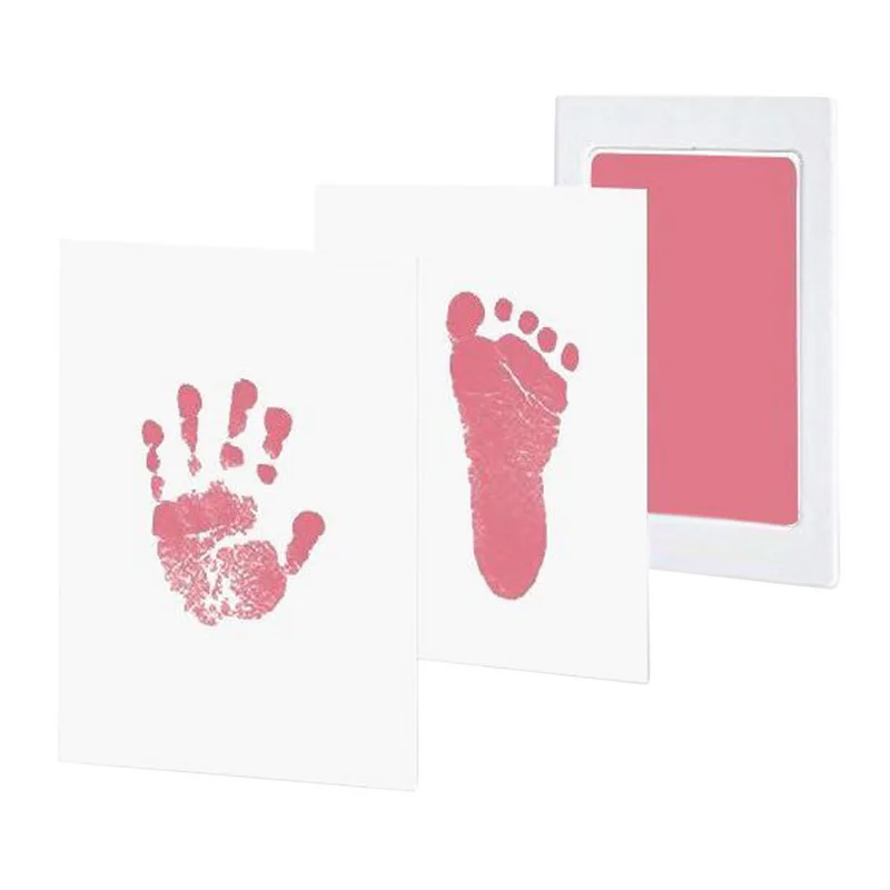 Bfaccia Baby Handprint отпечаток ноги нетоксичный новорожденный отпечаток руки Inkpad водяной знак Детские сувениры литье глина игрушки подарок - Цвет: Red