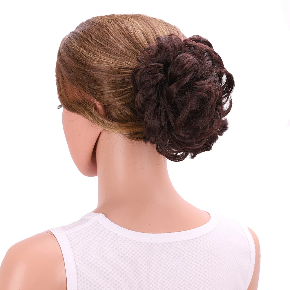 

Delice Women's Curly Chignon With Claw Heat Resistant Synthetic Hair Buns