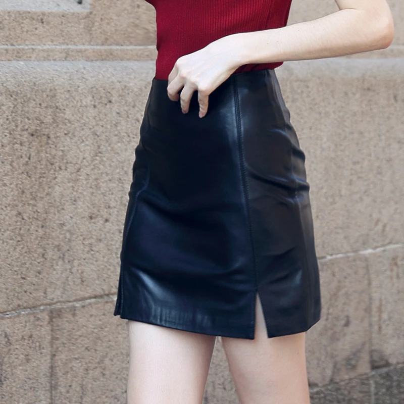 2019 Высокое качество Новые женские юбки из натуральной кожи линии юбки пикантные вечерние женские мини-юбки Slim Fit Faldas Mujer плюс Размеры