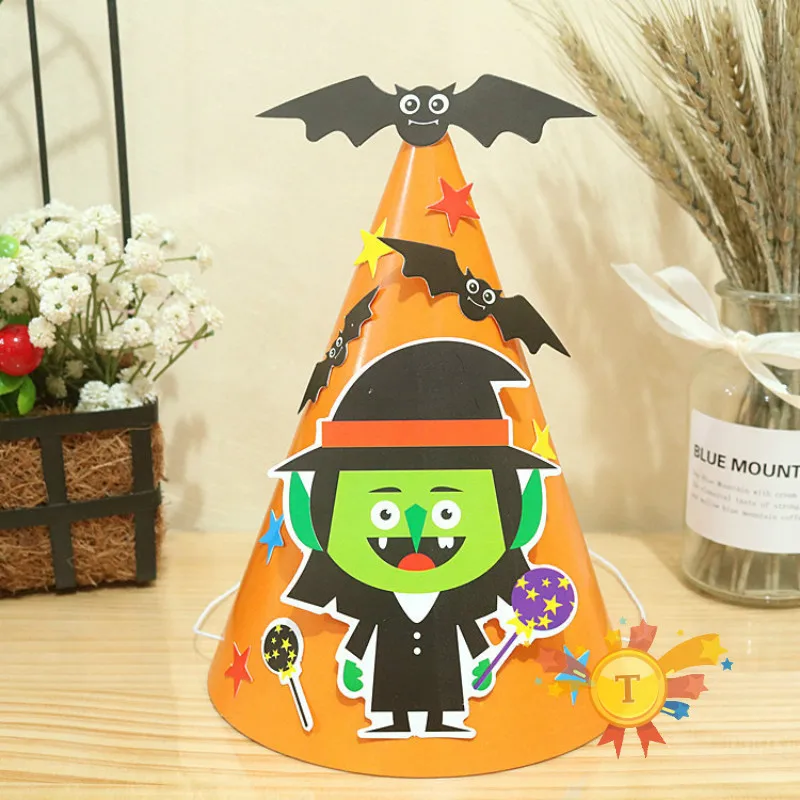 Дети DIY Хэллоуин вечерние шляпы Тыква Ведьма счастливая шапка Хэллоуин для детей Хэллоуин костюм косплей наряды украшения - Цвет: wizard