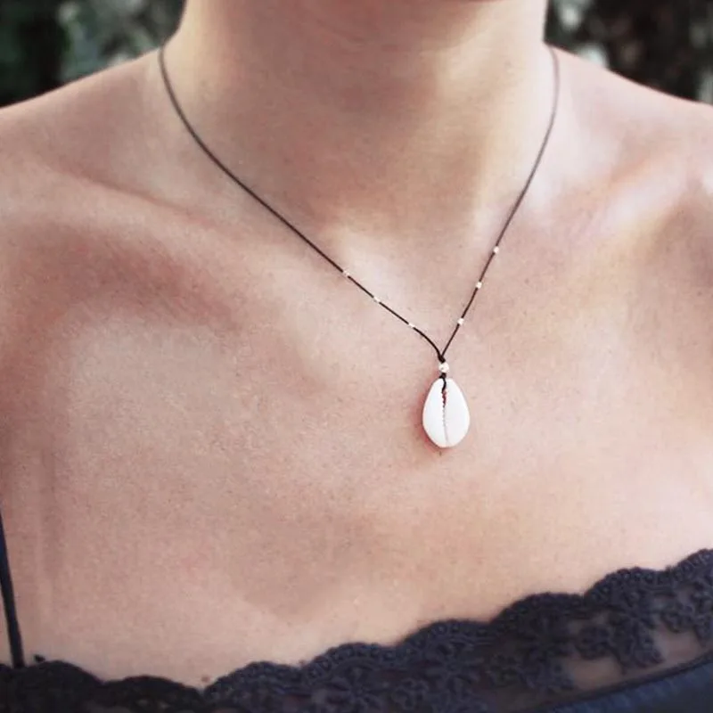 

Bohemian Beach Fringed Necklace Natural Sea Shell Necklace Necklace Collar Bohemian Lady Summer Beach Jewelry