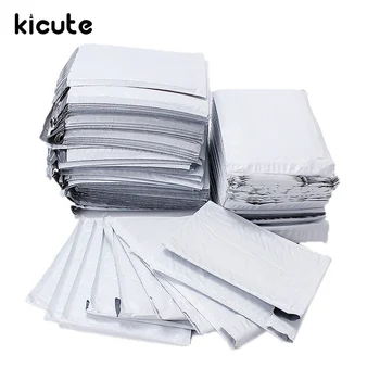 

Kicute 10/30/50pcs Overvalue White Poly Bubble Mailers PE Plastic Padded Envelope Shipping Bags Mailing Bags 180x235mm