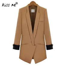 Blazer Suits 2018 Hot Selling Spring Autumn Women’S Blazers New Fashion Jackets Suit European Style Slim Patchwork Long Blazer