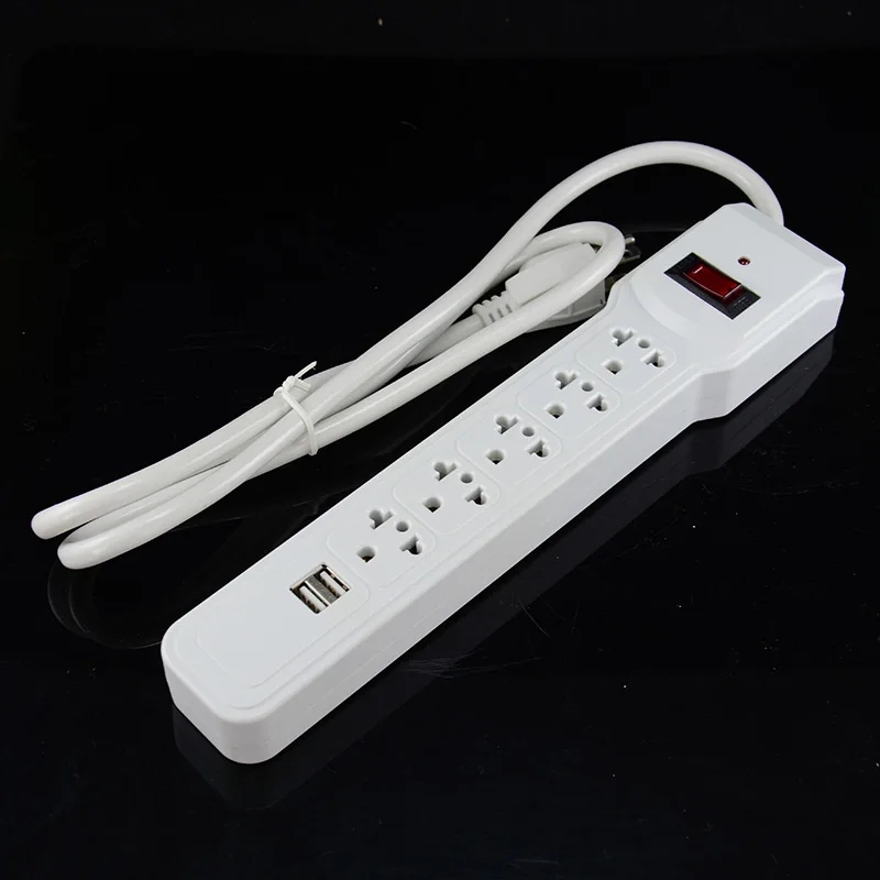 Tira de Energia Protetor contra Surtos Inteligente Tomada Plug Interruptor Sobrecarga 5 Carregador P002 3 Usb Eua