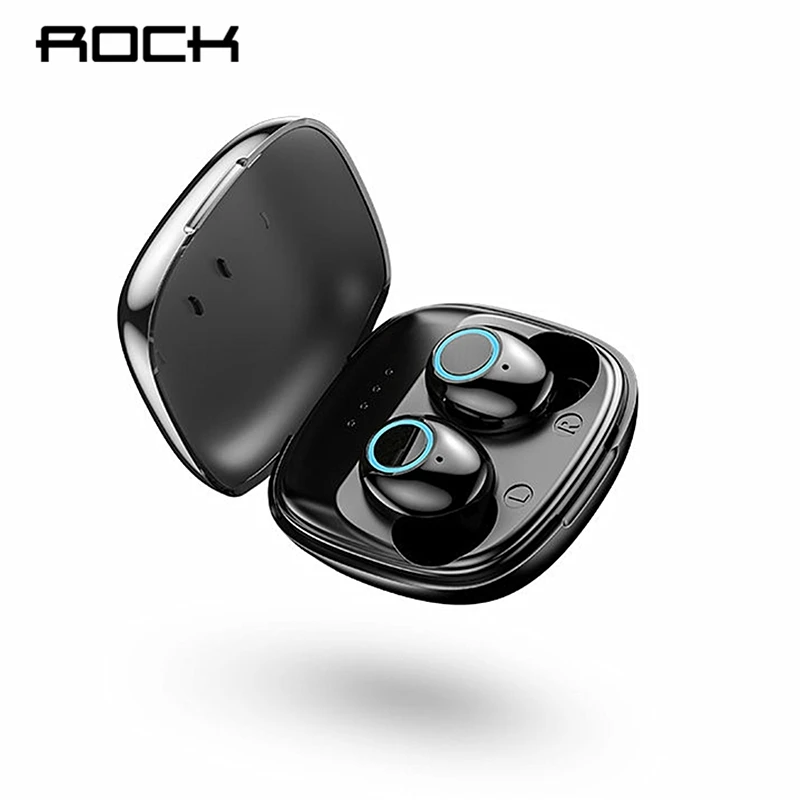 ROCK 5,0, Bluetooth наушники, Mini TWS, 3D, стерео, беспроводные наушники, Handsfree, Спортивная гарнитура, мини наушники с двойным микрофоном, светодиодный