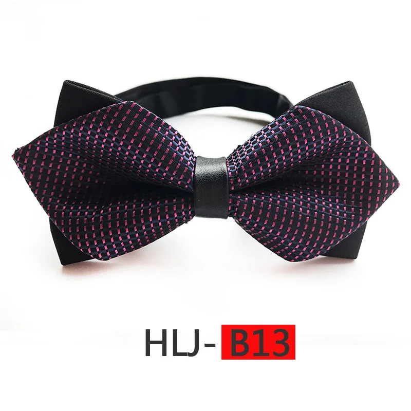 HLJ-B13 Розовый смокинг с розой Свадебный Мужской галстук-бабочка женская бабочка галстук черный фиолетовый синий красный Жених вечерние банкетные встречи Клубные Галстуки - Цвет: HLJ-B13