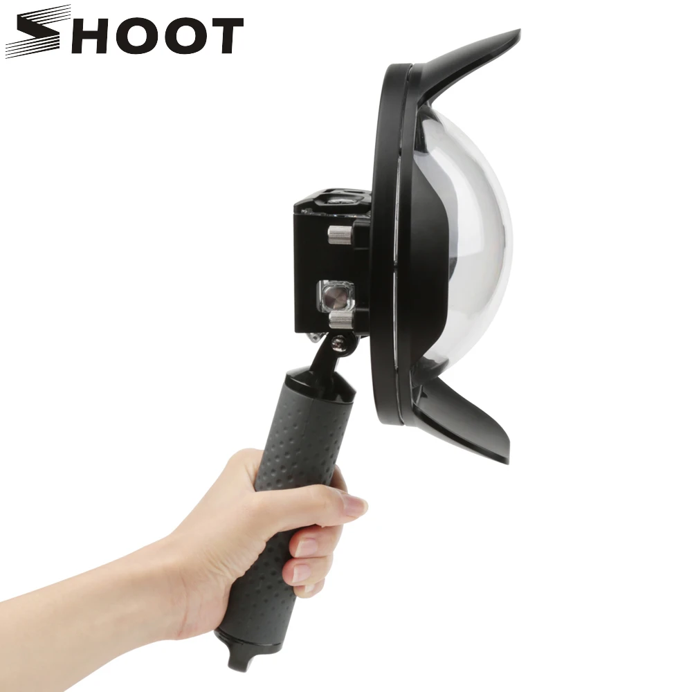 6 дюймовый купол SHOOT для Gopro Hero 7 5 черный с водонепроницаемым чехлом Go Pro объектив