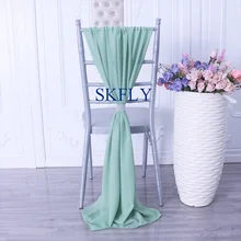 SH004J хороший Элегантные Много цветов зеленый вечерние Свадебная вечеринка украшения шифон стул створки с пряжкой