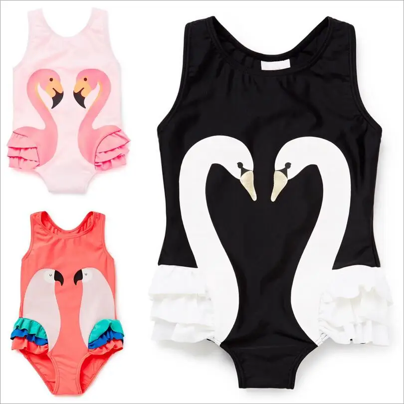 

Cartoon Flamingo Children Swimsuit For Girls One Piece Swimsuit Children Swimwear Kids Favorite Fashion Bathing Suit 1To10 Years