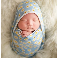 Buy Newborn wrap photographie prop Stretchy Floral cloth posing Fabric Bebe Fotografia Props Wraps Infant Accessories 40*165cm Free Shipping