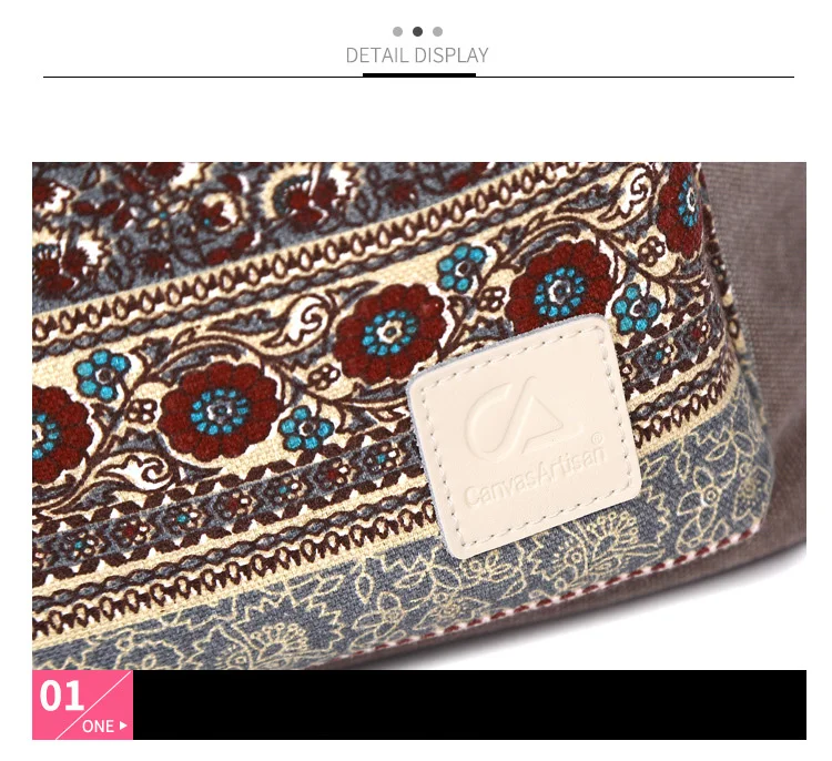 Bolsa de Ombro Zhierna Mochila Feminina Pacote Estilo Nacional Retro Escola Vento Menina Lona Flor Bolsa Prático 17 estilo nacional retro escola vento menina lona pacote flor saco prático