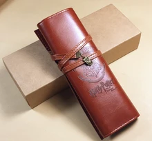Harri Potter Hogwarts Cosplay PU Leather Pen Bag toy Hogwarts School Pencil Bag 20 18 5cm