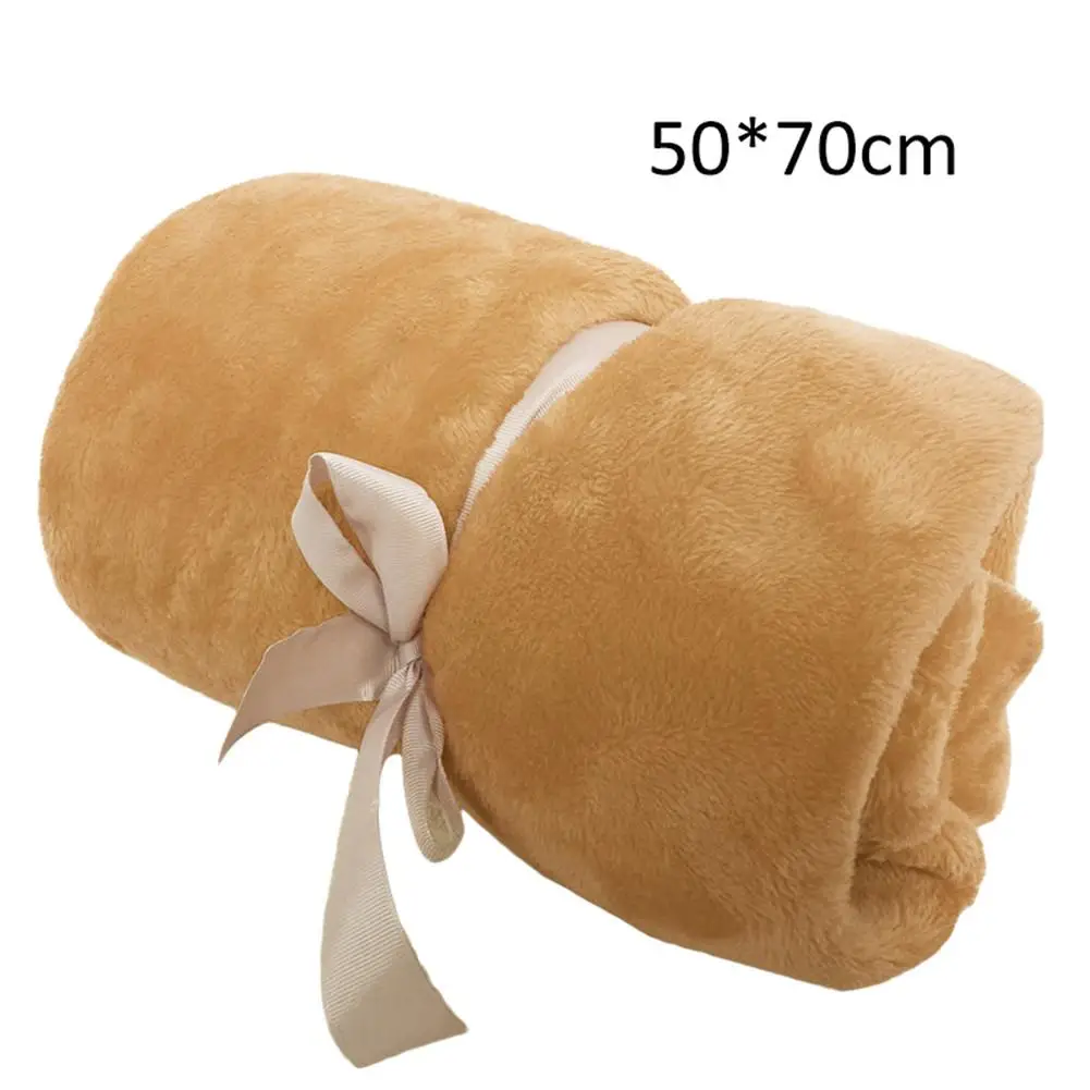 Однотонное мягкое одеяло, теплые коралловые клетчатые пледы, фланелевые диваны для путешествий, мягкая Манта для путешествий, 50*70 см - Цвет: 50x70CM